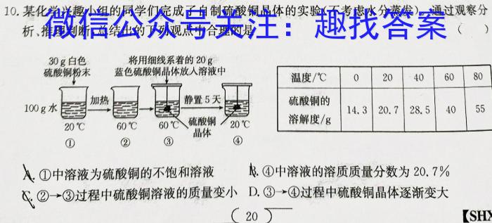 2023年金安高三年级适应性考试卷(23-485C)化学