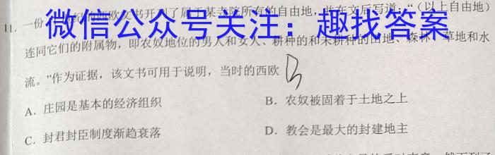 2023届华大新高考联盟高三年级5月联考（新教材）历史