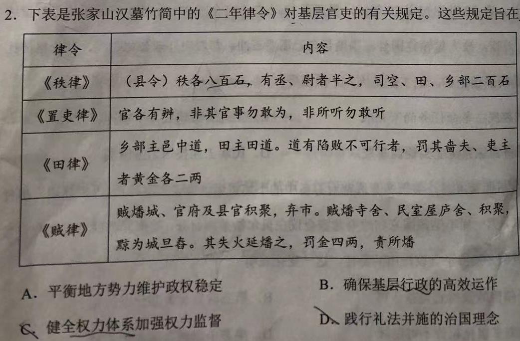玉溪市2022-2023学年春季学期期末高二年级教学质量检测政治y