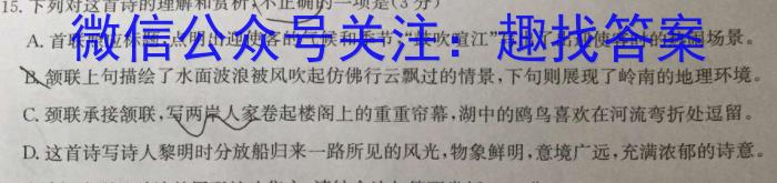 2022-2023学年湖北省高二试卷5月联考(23-455B)语文