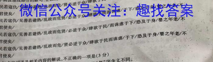 云南省燕博园2023届高三年级综合能力测试(CAT)(二)语文