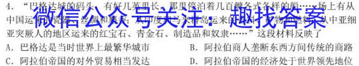 2023年安徽省初中学业水平考试冲刺试卷（三）历史