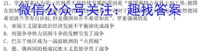 2023年河北省初中毕业升学仿真模拟考试（二）历史