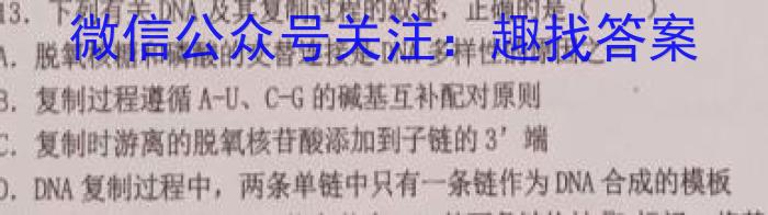 九师联盟 2023年江西省高一期末联考数学
