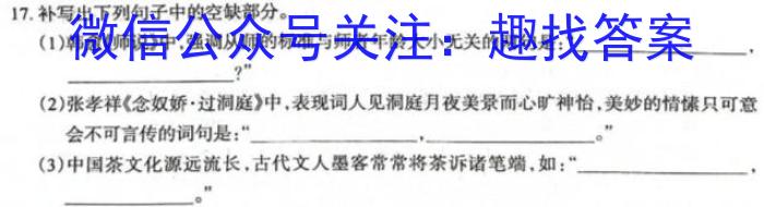 2023年山西省中考信息冲刺卷·压轴与预测（二）语文