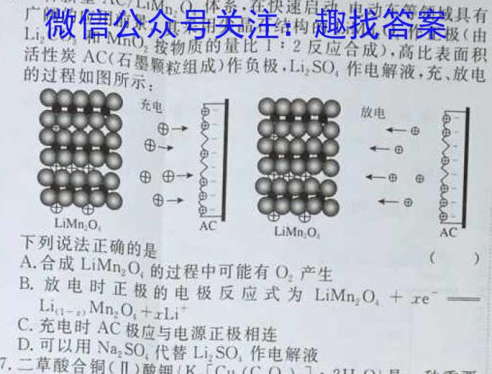 [高考仿真模拟]2023届九师联盟高三年级5月质量检测（LG）化学