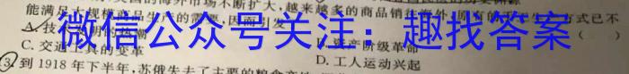 安徽第一卷·2022-2023学年安徽省七年级下学期阶段性质量监测(八)8历史