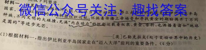 2023年河北省初中毕业生升学文化课考试 中考母题密卷(一)历史