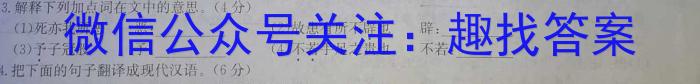 2022-2023学年山东省高一质量检测联合调考(23-496A)语文