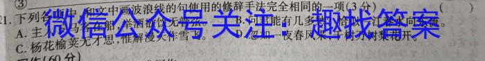 陕西省2022~2023学年度七年级下学期阶段评估(二) 7L R-SX语文