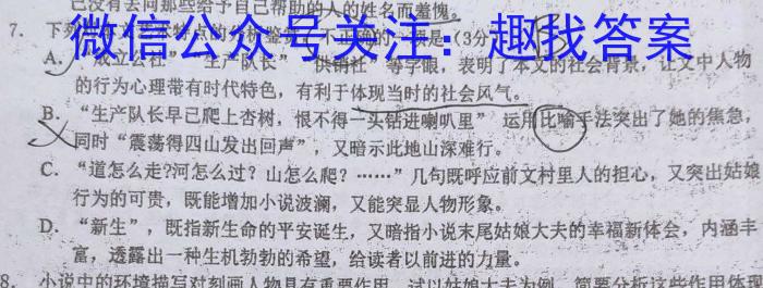 九师联盟 2022-2023高三5月考前押题(X)G语文