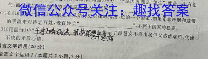 江西省中考总复习冲刺卷（四）语文