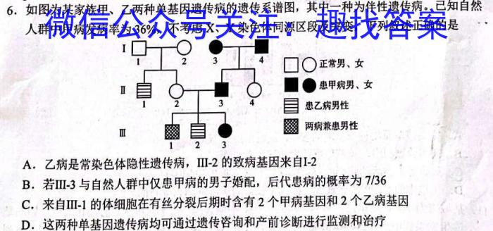 广东省2023-2024学年度高一年级下学期5月份联考（460）数学