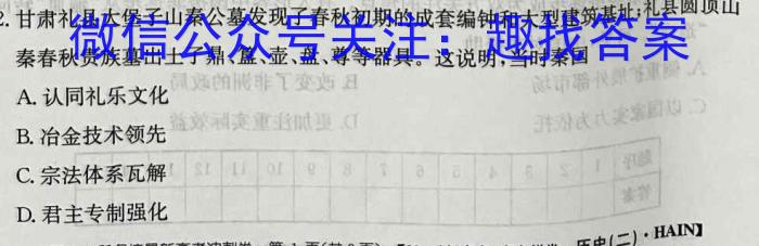 重庆市2023届高一5月联考(23-499A)历史