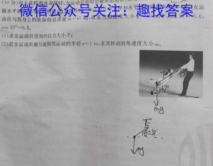 2024届普通高等学校招生统一考试青桐鸣高二5月大联考f物理