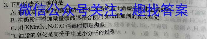 2024-2023学年江西省高一下学期期末调研测试化学