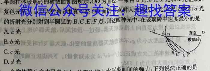 甘肃省张掖市某重点校2024-2023学年高一下学期6月月考q物理