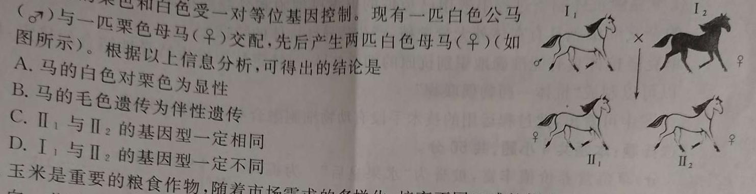 ［考前押题］2023年九师联盟高三年级高考考前押题生物