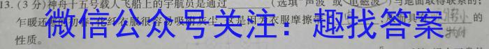 文博志鸿 2023年河南省普通高中招生考试模拟试卷(压轴一)q物理