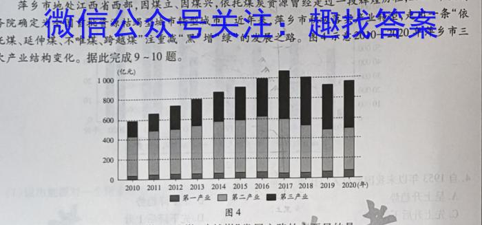 皖江名校联盟2023届高三下学期5月联考[G-023]地理.