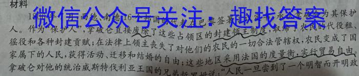 2023年安徽省中考信息押题卷(一)历史