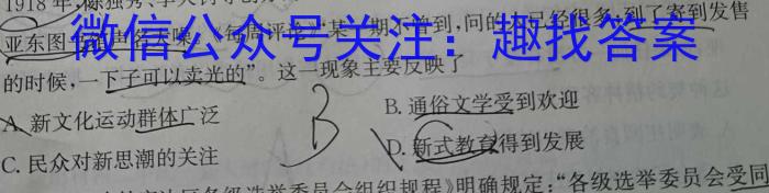 圆创联盟 湖北省高中名校联盟2022~2023学年度下学期高二联合测评历史试卷