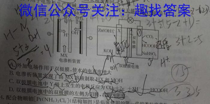 重庆市缙云教育联盟2022-2023学年高一(下)6月月度质量检测(2023.6)化学