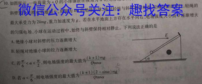 山东省2023年普通高等学校招生全国统一考试测评试题(六).物理