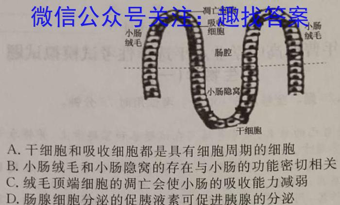 江淮名校2023~2024学年高一年级第二学期开学联考(241550D)数学