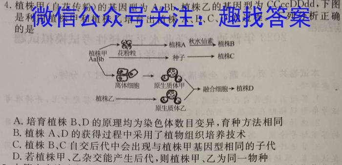 石室金匮 2024届高考专家联测卷(二)数学