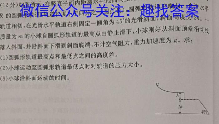 圆创联盟 湖北省高中名校联盟2022~2023学年度下学期高一联合测评物理.