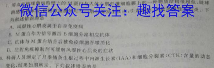 江西省2024级高一年级第八次联考（6月）生物