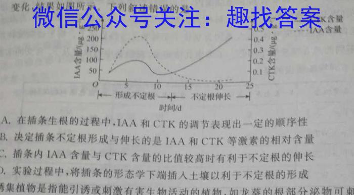 陕西省2024~2023学年度高一第二学期期末教学质量检测(标识□)生物