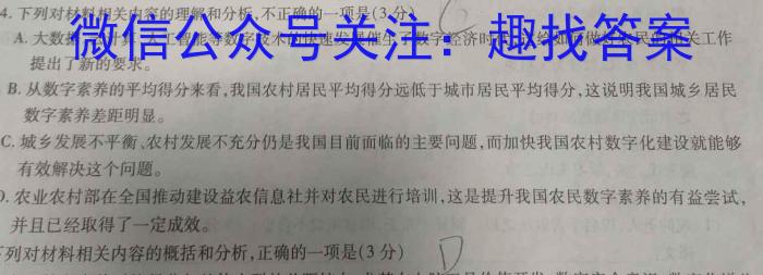 2023年岳阳县高三下学期新高考适应性测试语文