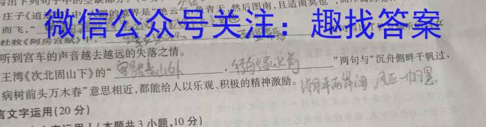 晋学堂 2023年山西省中考备战卷·模拟与适应(5月份)语文