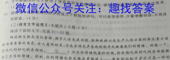 宣城市2022-2023学年度高二年级第二学期期末调研测试语文