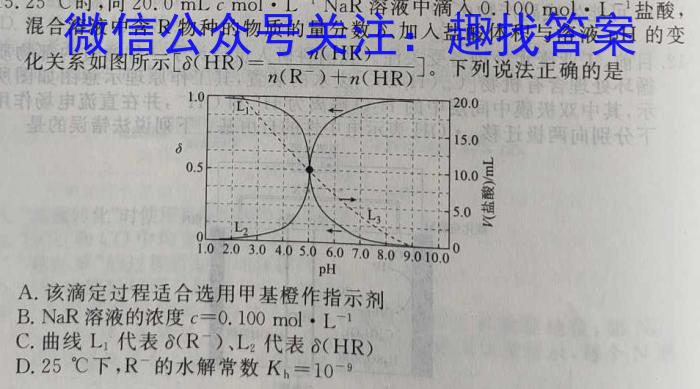 伯乐马 2023年普通高等学校招生新高考押题考试(三)化学