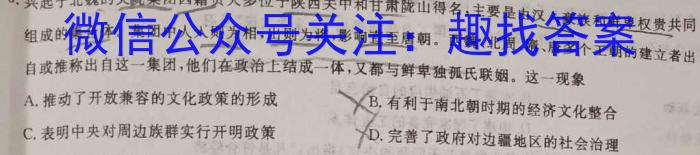 广西省2023年春季期高二年级期末教学质量监测(23-540B)历史