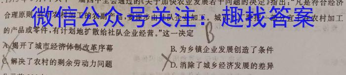 湘豫名校联考 2022-2023学年高二(下)6月阶段性考试历史