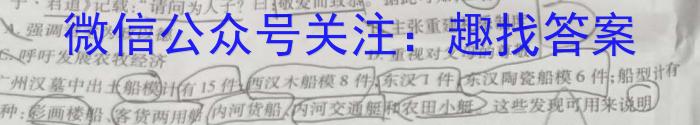 文博志鸿 2023年河南省普通高中招生考试模拟试卷(密卷一)历史