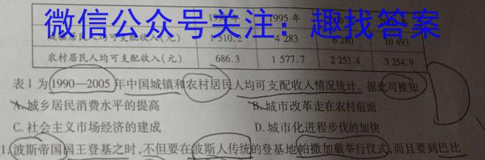 炎德英才大联考 长沙市一中2023届模拟试卷(二)政治试卷d答案