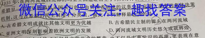 C20教育联盟2023年安徽省中考“最后一卷”历史