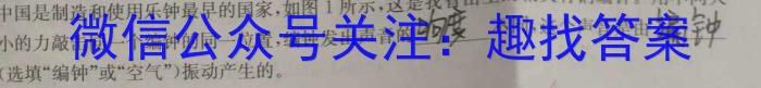 陕西省2023届中考考前抢分卷CCZX A SX物理.