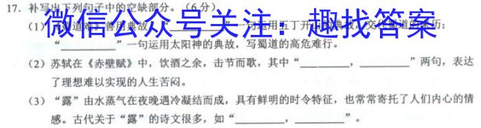 [启光教育]2023年普通高等学校招生全国统一模拟考试(S)(2023.5)语文