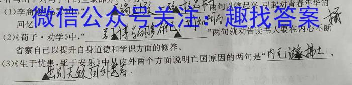 成都石室中学高2023届高考适应性考试（一）语文