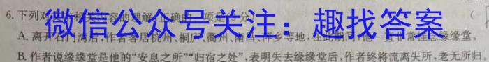 江西省2023年初中学业水平考试适应性试卷（四）语文