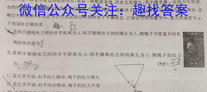 广西省柳州市校际联盟高一年级期末考试(23-577A)物理`