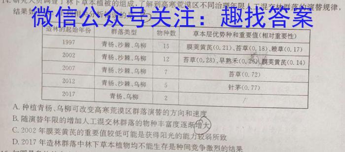 山西省平遥县2023年九年级五月教学质量监测生物