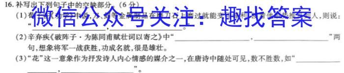 四川省德阳市2022-2023学年高二下学期教学质量监测考试语文