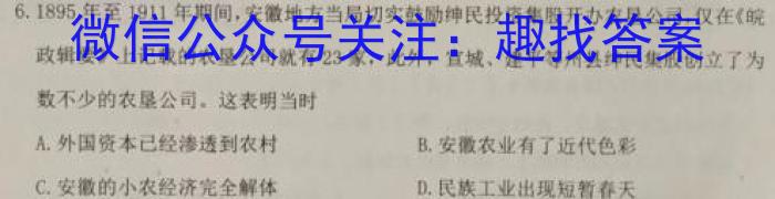 河南省2023年春期九年级调研测试(三)3历史